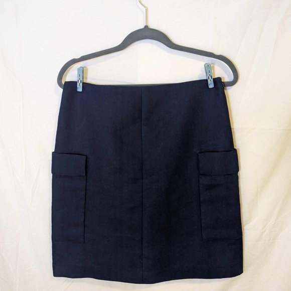 {Club Monaco} Cotton-Blend Palmisa Twill Skirt with Pockets - Picture 5 of 10